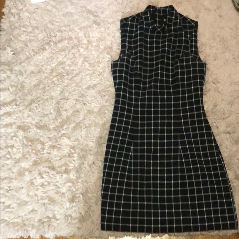 Black and white plaid dress